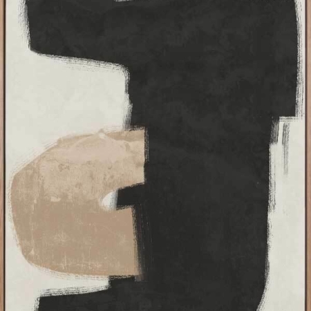 Composed Black Canvas Art Print