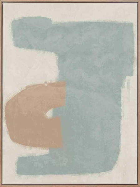 Composed Light Teal Canvas Art Print