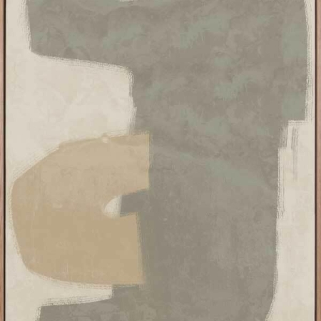 Composed Khaki Canvas Art Print