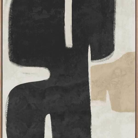 Poised Black Canvas Art Print