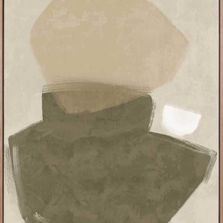 Balanced Khaki Green Canvas Art Print