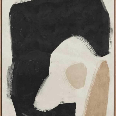 Easy Does It Black Canvas Art Print