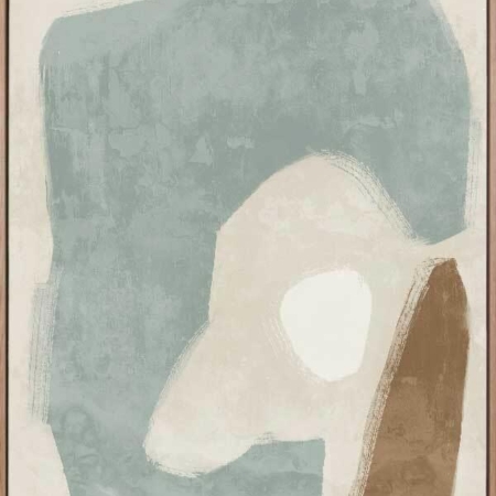 Easy Does It Light Teal Canvas Art Print