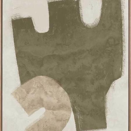 Amity Khaki Green Canvas Art Print