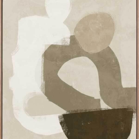 At Ease Dark Brown Canvas Art Print