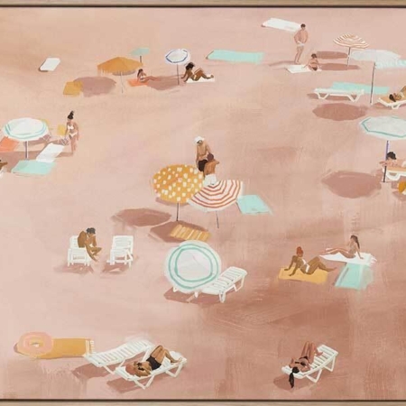 Under The Sun Warm Brown Canvas Art Print