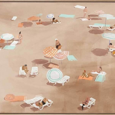 Under The Sun Cool Brown Canvas Art Print