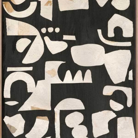 Embracing Asymmetry Black I Canvas Art Print