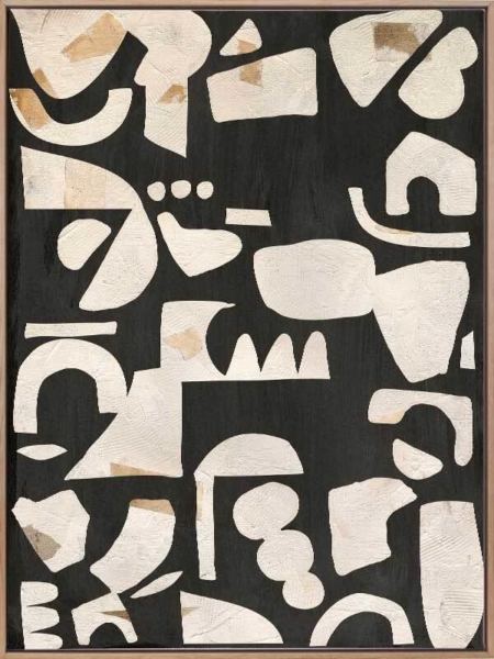 Embracing Asymmetry Black I Canvas Art Print