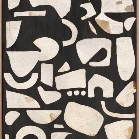 Embracing Asymmetry Black II Canvas Art Print