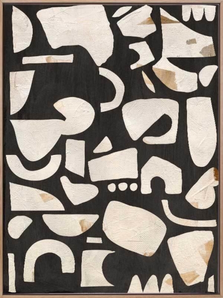 Embracing Asymmetry Black II Canvas Art Print