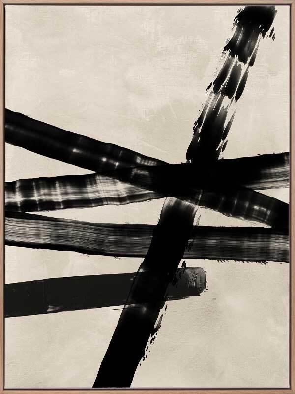 Rustic Charm Black I Canvas Art Print