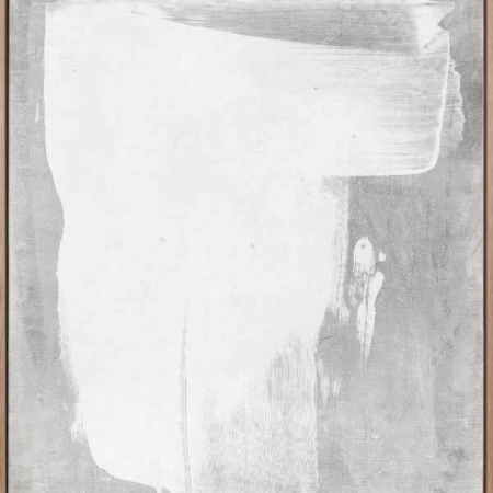 The Calm of Simplicity Grey Canvas Art Print