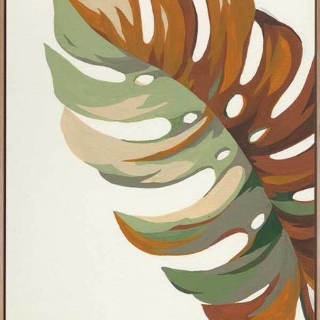 Retro Big Leaf II Canvas Art Print