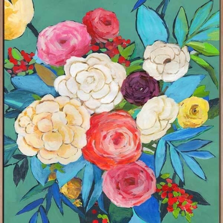 Folk Bouquet Canvas Art Print