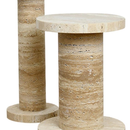 Olin Side Table Set - Travertine