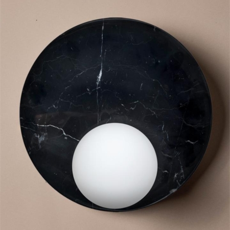 Lux Black & White Root Marble Wall Sconce