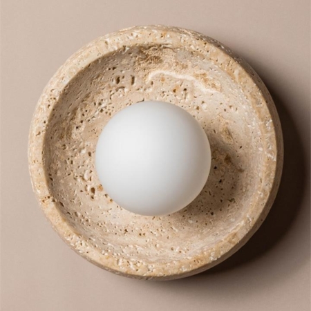 Faro Yellow Travertine Wall Sconce