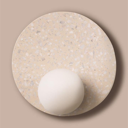 Ayla White Artificial Stone Wall Sconce