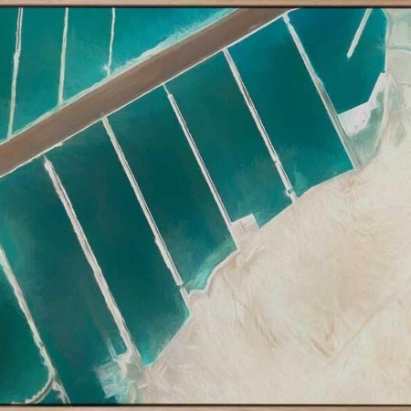 Teal Street Canvas Art Print