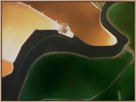 Saffron Stream Canvas Art Print