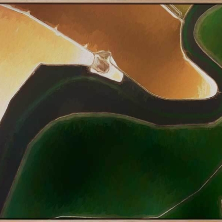 Saffron Stream Canvas Art Print