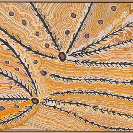 Wakirlpirri Jukurrpa Ochre Canvas Art Print