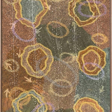 Yankirri Jukurrpa III Multicolour Canvas Art Print