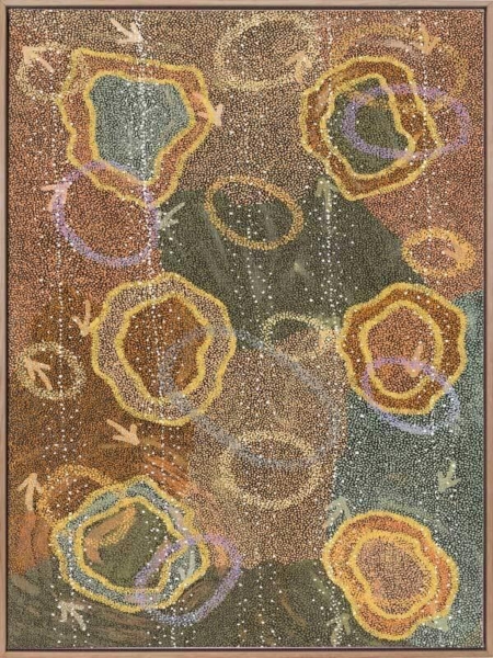 Yankirri Jukurrpa III Multicolour Canvas Art Print