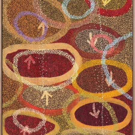 Yankirri Jukurrpa IV Red Canvas Art Print