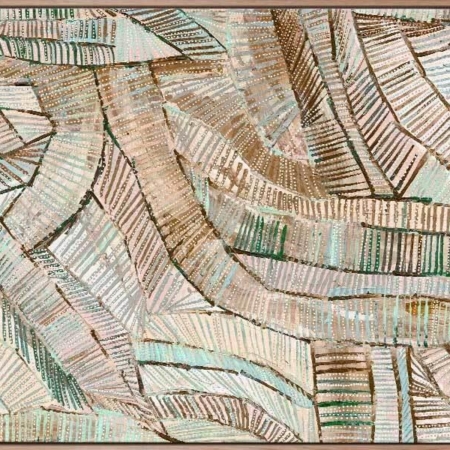 Dhala-bu-nya Bula Green Canvas Art Print