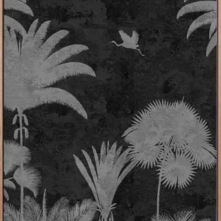 Shadow Palms Black and White III Canvas Art Print