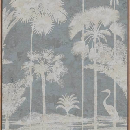 Shadow Palms Blue II Canvas Art Print