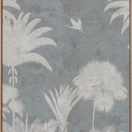 Shadow Palms Blue III Canvas Art Print