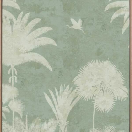 Shadow Palms Mint III Canvas Art Print