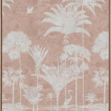 Shadow Palms Pink I Canvas Art Print