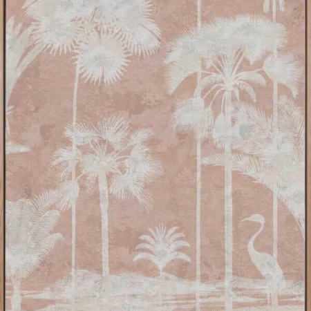 Shadow Palms Pink II Canvas Art Print