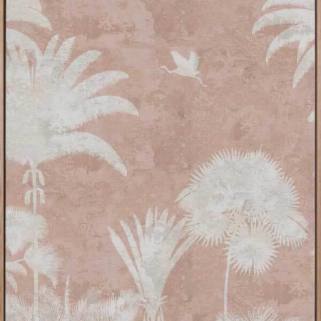 Shadow Palms Pink III Canvas Art Print