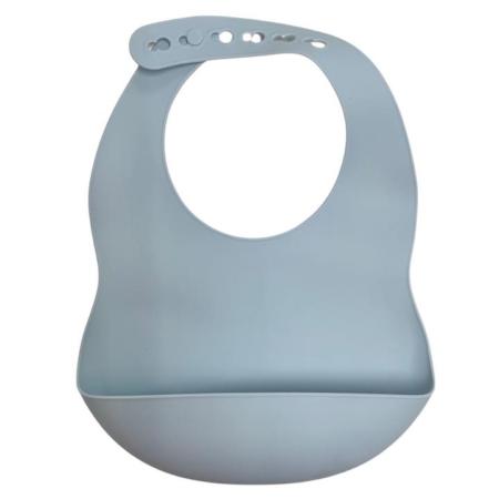 Silicone Baby Bib - Light Blue