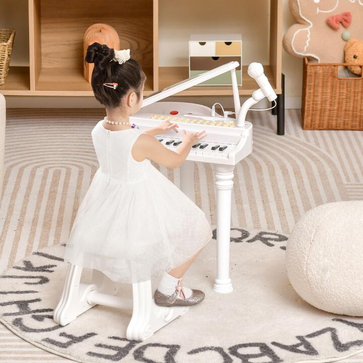 31 keys keyboard kids toy piano with stool and microphone