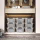 Plastic storage bin tote organizing container