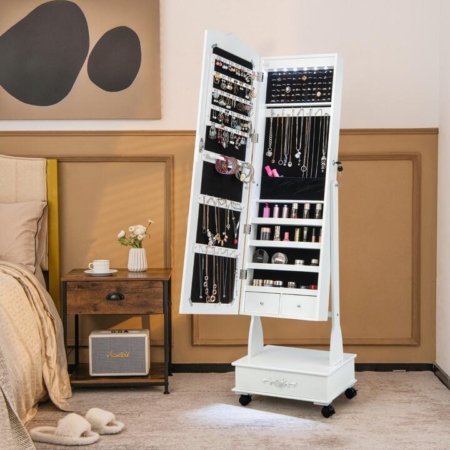 standing jewelry storage cabinet