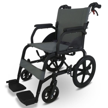 EQUIPMED Folding Transit Wheelchair