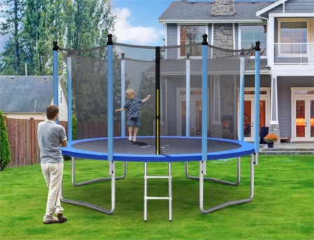 Costway trampoline with enclosure