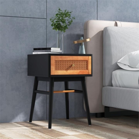 Rattan nightstand