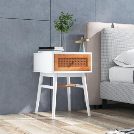 Rattan nightstand