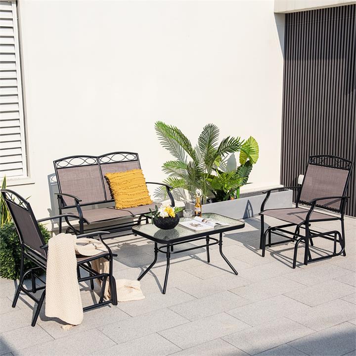 patio glider conversation set