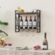 wall mounted wine rack with shelf