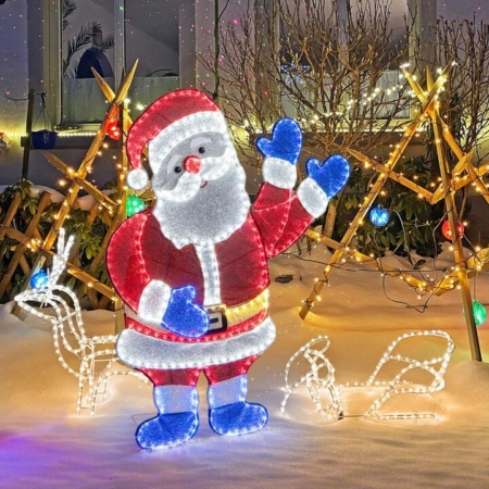 Lighted Santa Claus outdoor Christmas decoration