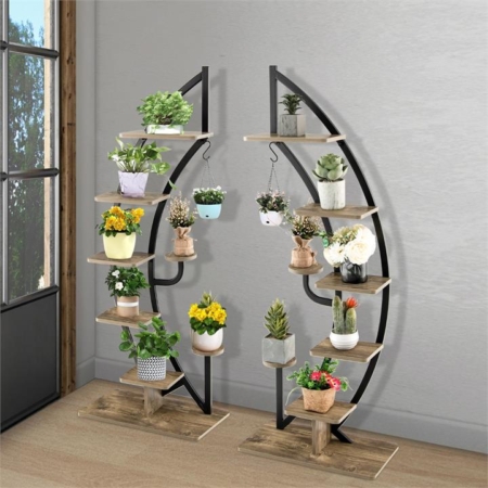 2 PCS 6-tier tall plant stand shelf